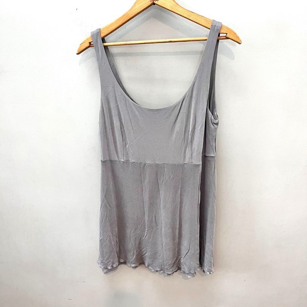 Eileen Fisher 100% Silk Gray Swing Tank Top- Size M
